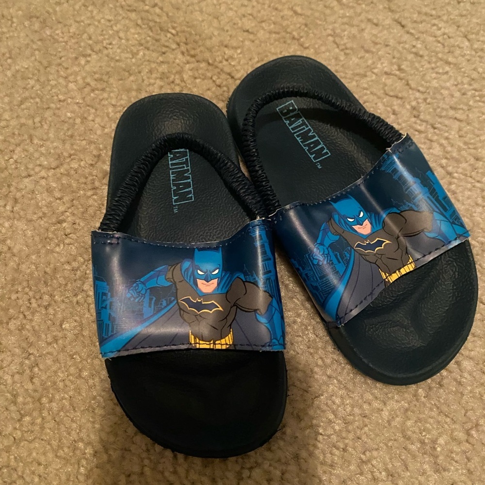 Batman Kids Slide Sandals - Blue and Black